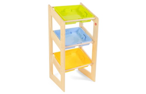 Стеллаж наклонный 1080х3 контейнера с комплектом контейнеров №1 / система хранения Игротека 8344рос