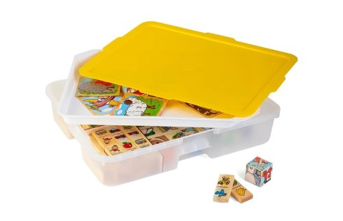 Игровой набор Домино, кубики с картинками / в системе хранения Игротека 7721рос