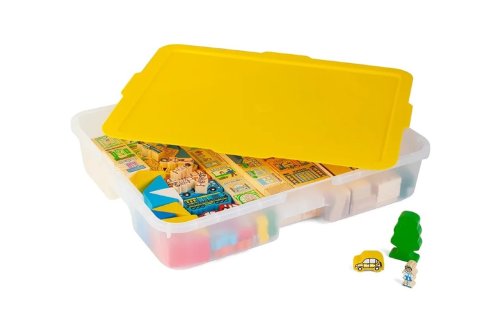 Деревянный конструктор Городская жизнь / 104 детали в системе хранения Игротека 7708рос