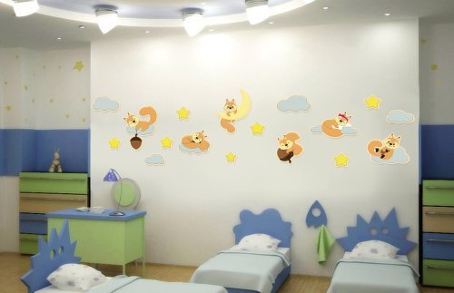 Комплект декораций для спальни "Бельчата", 7 метров 49995