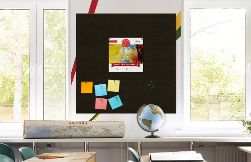 Стенд из эко-войлока 120х120 см. Черный ЭС-48.120120