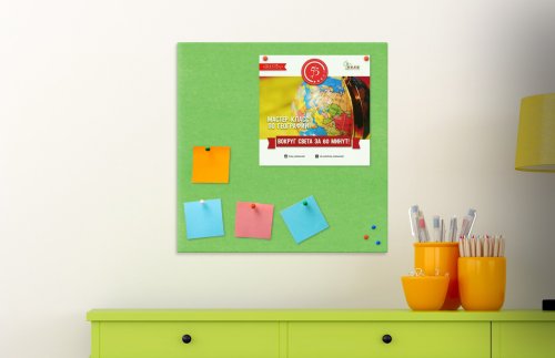 Стенд из эко-войлока 60х60 см. Салатовый ЭС-14.6060