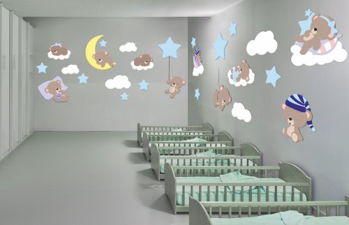 Комплект декораций для спальни "Мишки" 9 метров 50810