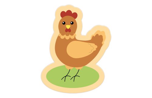 Декорация "Курочка Ряба" 37х47 см 51532