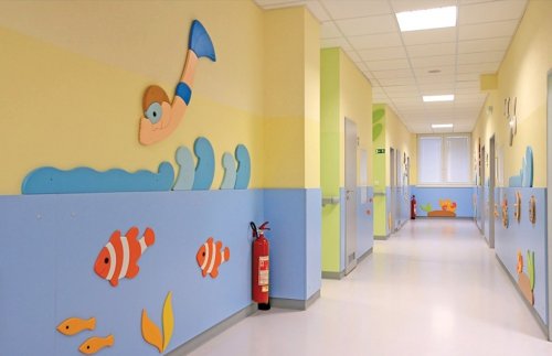 Настенная МДФ панель голубая 50х100 см 51594