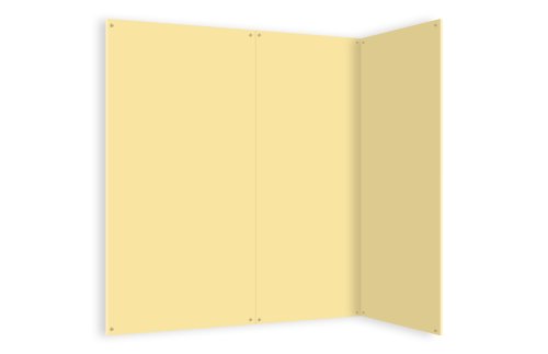 Настенная МДФ панель желтая 50х100 см 51595