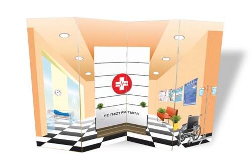 Двусторонняя ширма "Больница-Банк"  51661