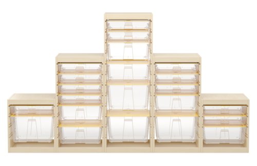 Игровой стеллаж 5 секций с комплектом контейнеров 8538рос