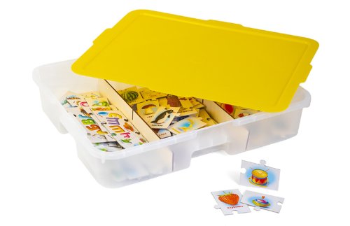 Комплект логических игр Буквы, цифры и цвета / 3 комплекта в системе хранения Игротека 7225рос