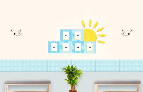 Композиция настенных панелей с декором "Восход" 52617