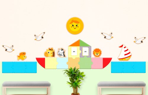 Композиция настенных панелей с декором "На корабле" 52625