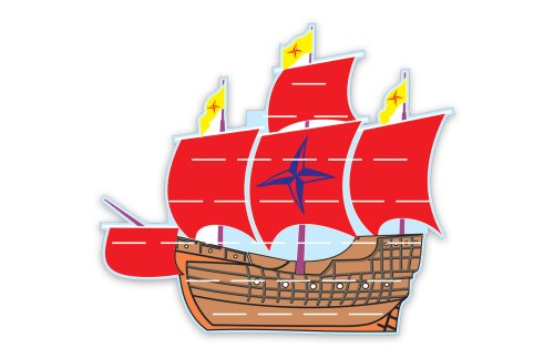 Стенд-подставка для лепки "Алые паруса" (на 30 полочек) 00753р