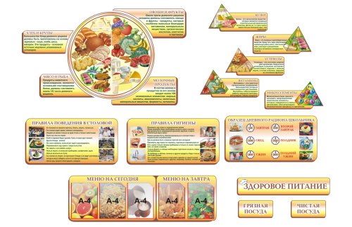 Комплект стендов для школьной столовой 6923