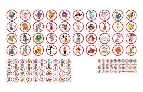 Комплект наклеек "Мультяшные герои"  8246