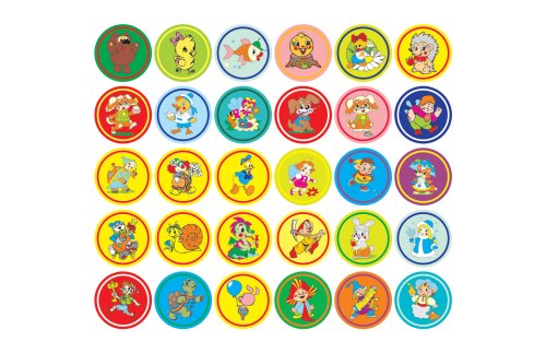 Наклейки круглые 100х100 00086Р