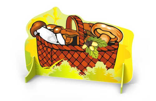 Декорация "Осенняя корзина с грибами" 8167