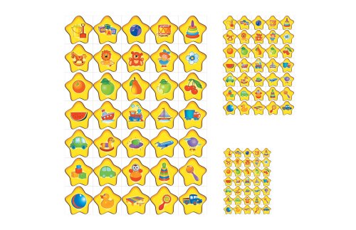 Комплект маркировочных наклеек "Звездочки" М1012