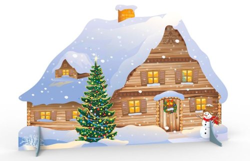 Декорация Рождественский домик 8580