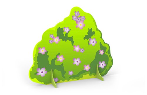 Декорация "Кустик с цветочками" 9220