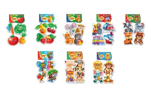 Комплект развивающих мягких бэби-пазлов 9650