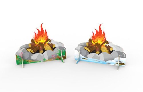 Декорация двусторонняя "Костер (зима/лето)" 9668