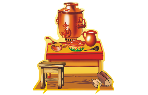 Декорация напольная "Стол с самоваром" 9675