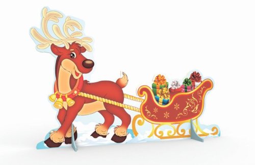 Декорация "Сани+олененок" 9825
