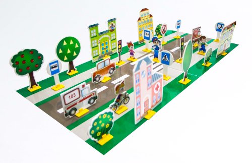 Методическое пособие "Макет дороги" для обучения детей правилам дорожного движения  Н2410р