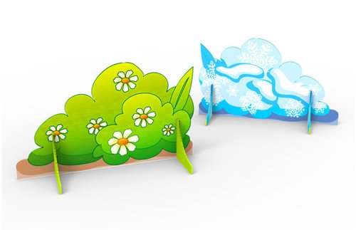 Декорация напольная "Кустик с ромашками" 10748