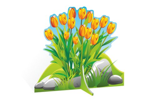 Декорация для утренников "Оранжевые тюльпаны" 10826