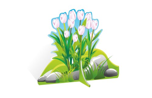 Декорация для утренников "Белые тюльпаны" 10831