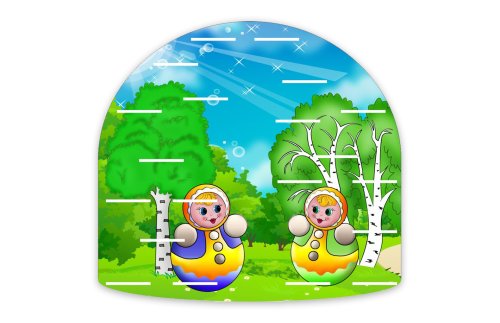 Стенд для поделок "Матрешки" (20 полочек) 10958