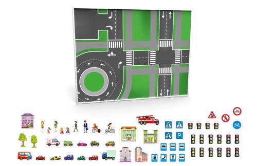 Магнитный набор для изучения ПДД 10959