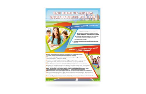 Стенд "Как помочь детям подготовиться к ЕГЭ" 11055