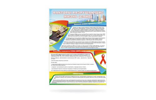Стенд "Факторы разрушающие жизнь (СПИД)" 11081 