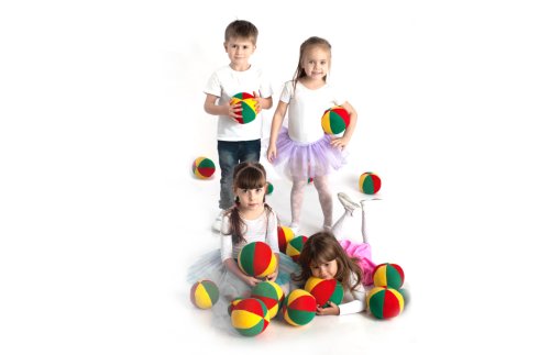 Мячик - мякиш  3-х цветный(набор 5 шт.) 63007К