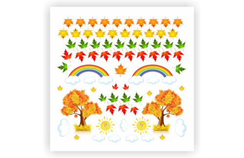 Комплект наклеек "Осенний листопад" 13252