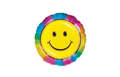 Шар воздушный фольга Улыбка радуга 0251