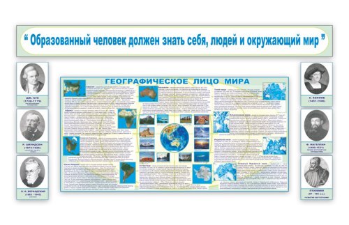 Комплект стендов для оформления кабинета географии Н2323к1