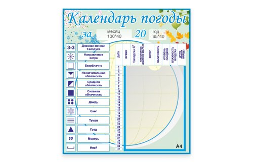 Стенд "Календарь погоды" 14160