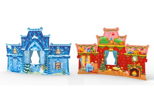 Декорация двусторонняя "Дом Деда Мороза" МДФ 14713
