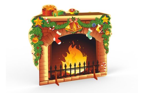 Декорация "Камин с подарками" 14716