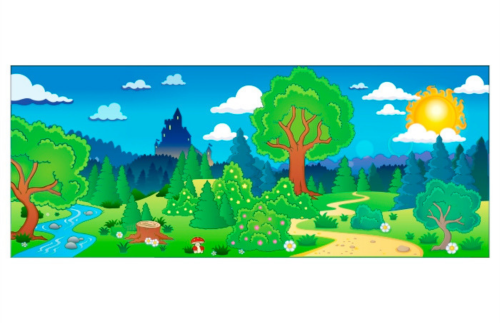 Фон для сцены из ткани "Лес" 15696