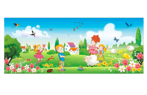 Фон для сцены из ткани "Лето" 16280