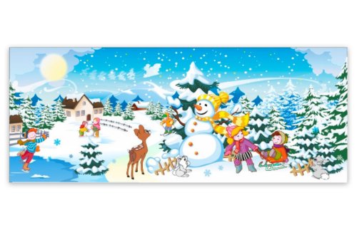 Фон для сцены из ткани "Зима" 16279