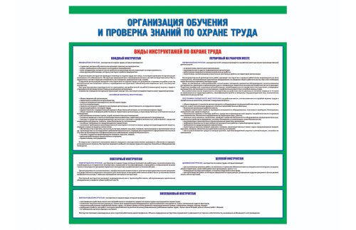 Стенд "Организация обучения и проверка знаний по охране труда" 31304