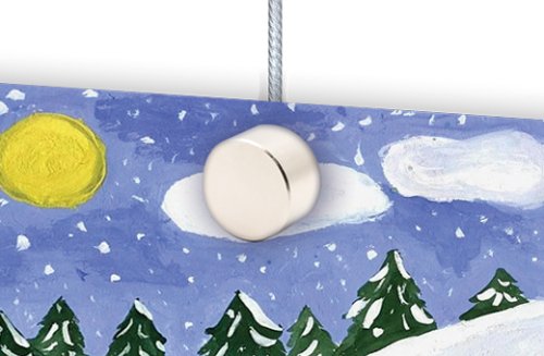 Магнит неодимовый для крепления рисунка к тросу М1