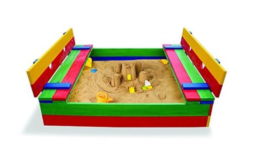 Песочница цветная с лавочками 11 11430