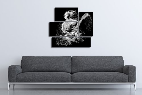 Модульная картина "Гитарист из брызг" 17309