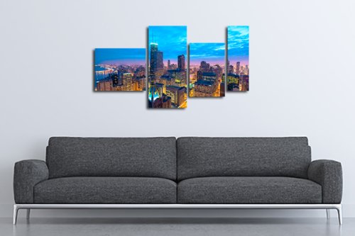 Модульная картина "Вечерний город" 17407